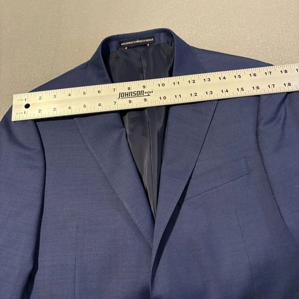 Tommy Hilfiger Sport Coat 38R Blue Wool‎ Blend Performance Stretch Modern Blazer